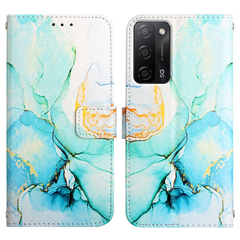 Custodia Portafoglio In Pelle Fantasia Modello Cover con Supporto Y04B per Oppo A53s 5G Verde