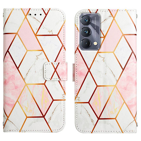 Custodia Portafoglio In Pelle Fantasia Modello Cover con Supporto Y04B per Realme GT Master 5G Bianco