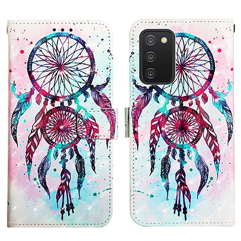 Custodia Portafoglio In Pelle Fantasia Modello Cover con Supporto Y04B per Samsung Galaxy A03s Multicolore