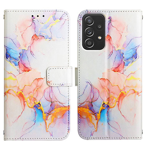 Custodia Portafoglio In Pelle Fantasia Modello Cover con Supporto Y04B per Samsung Galaxy A23 4G Blu