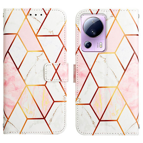 Custodia Portafoglio In Pelle Fantasia Modello Cover con Supporto Y04B per Xiaomi Civi 2 5G Bianco