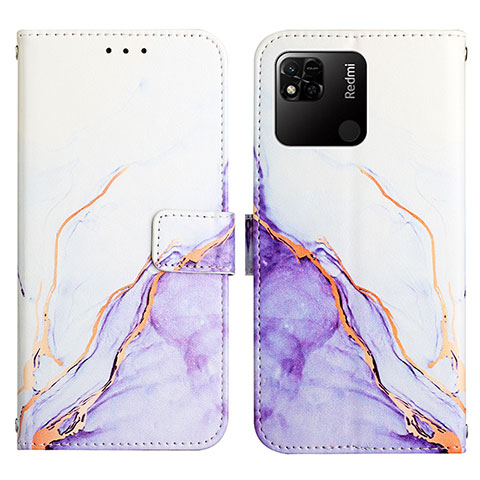 Custodia Portafoglio In Pelle Fantasia Modello Cover con Supporto Y04B per Xiaomi POCO C31 Viola