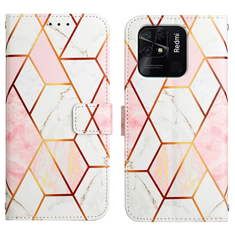 Custodia Portafoglio In Pelle Fantasia Modello Cover con Supporto Y04B per Xiaomi Redmi 10C 4G Bianco