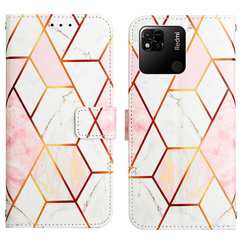 Custodia Portafoglio In Pelle Fantasia Modello Cover con Supporto Y04B per Xiaomi Redmi 9 Activ Bianco