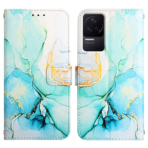 Custodia Portafoglio In Pelle Fantasia Modello Cover con Supporto Y04B per Xiaomi Redmi K50 5G Verde