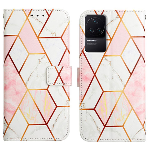 Custodia Portafoglio In Pelle Fantasia Modello Cover con Supporto Y04B per Xiaomi Redmi K50 Pro 5G Bianco