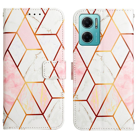 Custodia Portafoglio In Pelle Fantasia Modello Cover con Supporto Y04B per Xiaomi Redmi Note 11E 5G Bianco