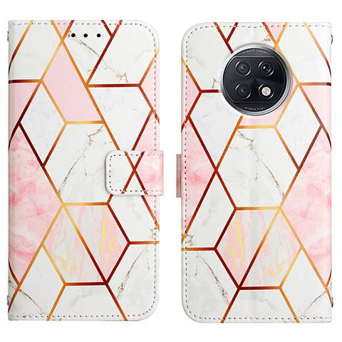 Custodia Portafoglio In Pelle Fantasia Modello Cover con Supporto Y04B per Xiaomi Redmi Note 9 5G Bianco