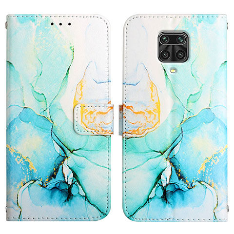 Custodia Portafoglio In Pelle Fantasia Modello Cover con Supporto Y04B per Xiaomi Redmi Note 9S Verde