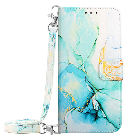 Custodia Portafoglio In Pelle Fantasia Modello Cover con Supporto YB1 per Nokia C22 Verde