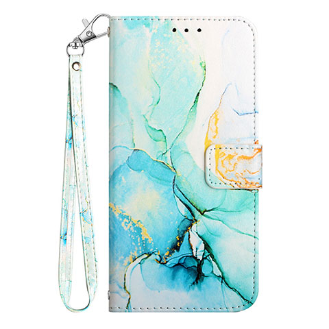 Custodia Portafoglio In Pelle Fantasia Modello Cover con Supporto YB1 per Nokia C31 Verde