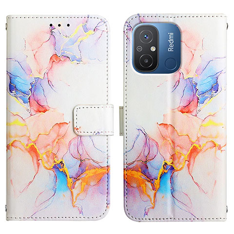 Custodia Portafoglio In Pelle Fantasia Modello Cover con Supporto YB1 per Xiaomi Redmi 11A 4G Blu