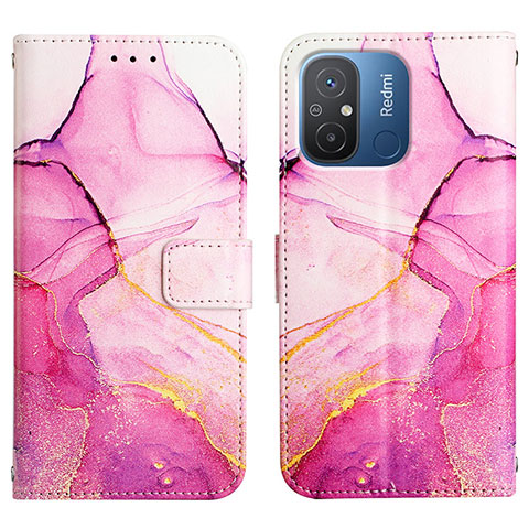 Custodia Portafoglio In Pelle Fantasia Modello Cover con Supporto YB1 per Xiaomi Redmi 11A 4G Rosa Caldo