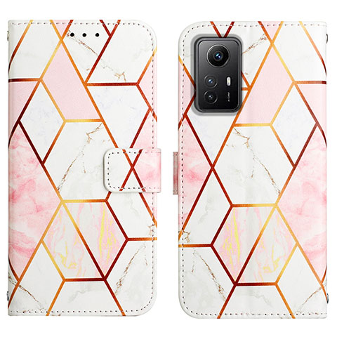 Custodia Portafoglio In Pelle Fantasia Modello Cover con Supporto YB1 per Xiaomi Redmi Note 12S Bianco