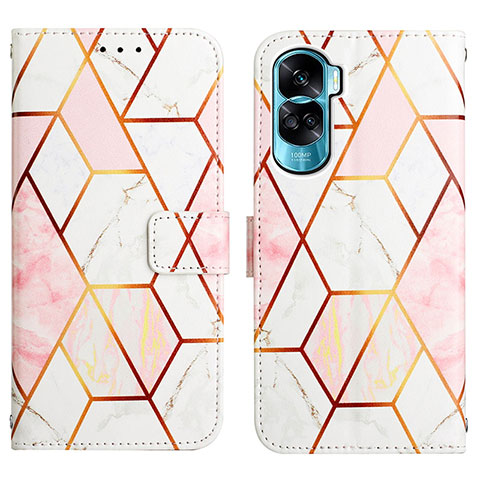 Custodia Portafoglio In Pelle Fantasia Modello Cover con Supporto YB4 per Huawei Honor 90 Lite 5G Bianco