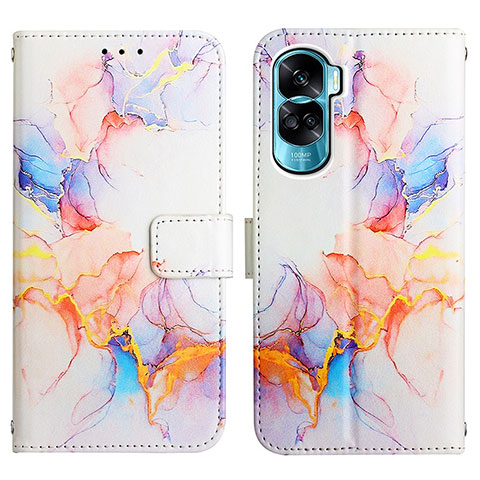 Custodia Portafoglio In Pelle Fantasia Modello Cover con Supporto YB4 per Huawei Honor 90 Lite 5G Blu