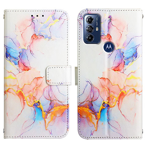 Custodia Portafoglio In Pelle Fantasia Modello Cover con Supporto YB4 per Motorola Moto G Play Gen 2 Blu