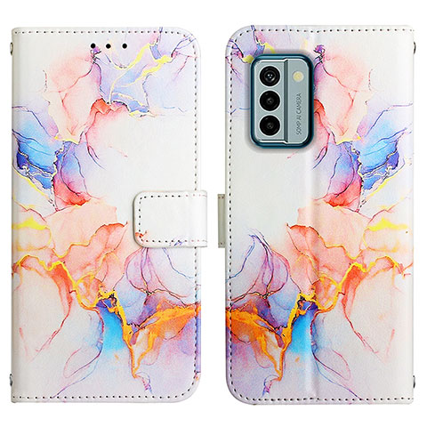 Custodia Portafoglio In Pelle Fantasia Modello Cover con Supporto YB4 per Nokia G22 Blu