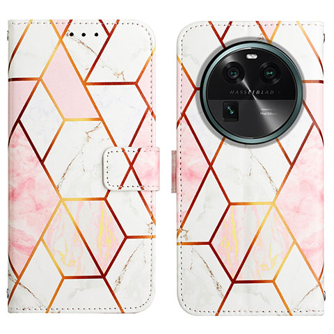 Custodia Portafoglio In Pelle Fantasia Modello Cover con Supporto YB4 per Oppo Find X6 Pro 5G Bianco