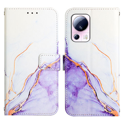 Custodia Portafoglio In Pelle Fantasia Modello Cover con Supporto YB4 per Xiaomi Civi 2 5G Viola