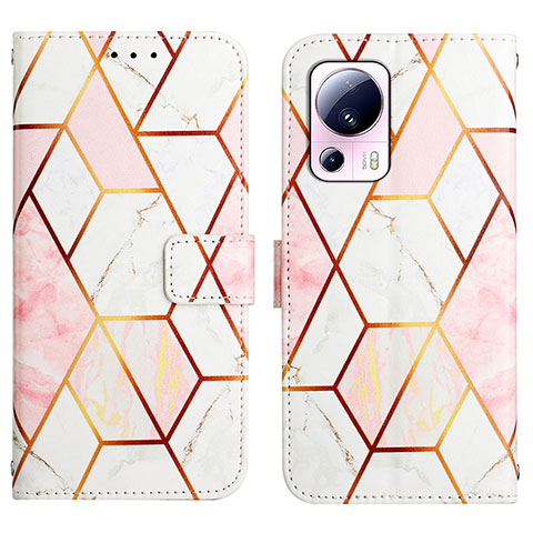 Custodia Portafoglio In Pelle Fantasia Modello Cover con Supporto YB4 per Xiaomi Mi 13 Lite 5G Bianco