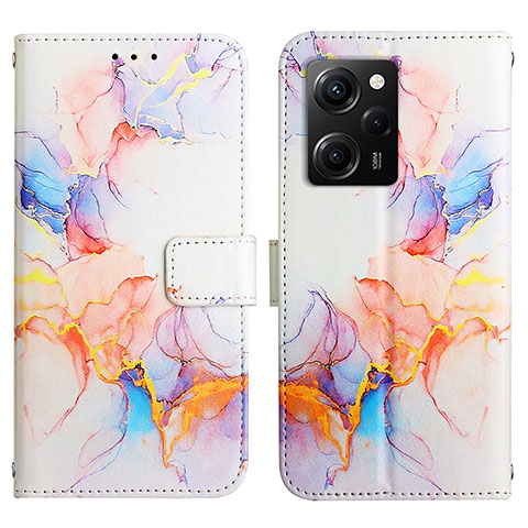 Custodia Portafoglio In Pelle Fantasia Modello Cover con Supporto YB4 per Xiaomi Redmi Note 12 Pro Speed 5G Blu