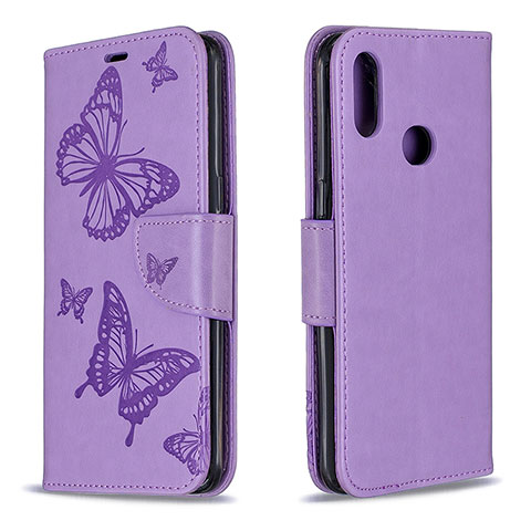 Custodia Portafoglio In Pelle Farfalla Cover con Supporto B01F per Samsung Galaxy A10s Lavanda