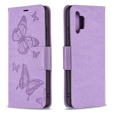 Custodia Portafoglio In Pelle Farfalla Cover con Supporto B01F per Samsung Galaxy A32 5G Lavanda