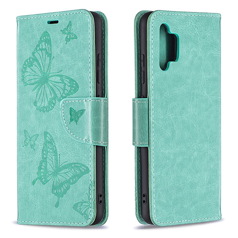 Custodia Portafoglio In Pelle Farfalla Cover con Supporto B01F per Samsung Galaxy A32 5G Verde