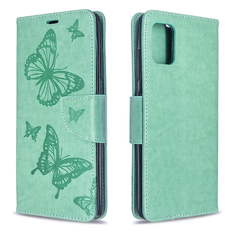 Custodia Portafoglio In Pelle Farfalla Cover con Supporto B01F per Samsung Galaxy A51 5G Verde