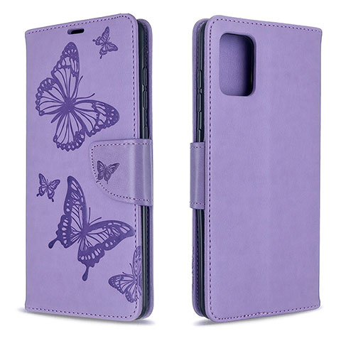 Custodia Portafoglio In Pelle Farfalla Cover con Supporto B01F per Samsung Galaxy A71 4G A715 Lavanda