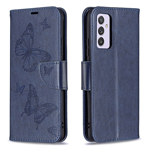 Custodia Portafoglio In Pelle Farfalla Cover con Supporto B01F per Samsung Galaxy A82 5G Blu