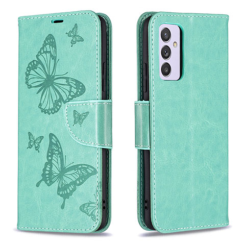 Custodia Portafoglio In Pelle Farfalla Cover con Supporto B01F per Samsung Galaxy A82 5G Verde