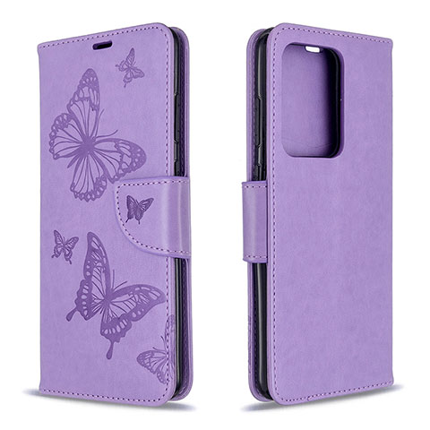 Custodia Portafoglio In Pelle Farfalla Cover con Supporto B01F per Samsung Galaxy S20 Plus 5G Lavanda