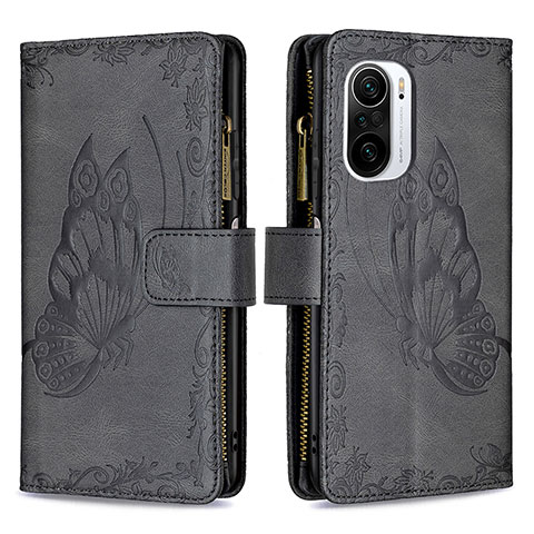 Custodia Portafoglio In Pelle Farfalla Cover con Supporto B03F per Xiaomi Mi 11X 5G Nero