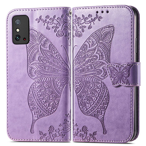 Custodia Portafoglio In Pelle Farfalla Cover con Supporto per Huawei Honor X10 Max 5G Lavanda