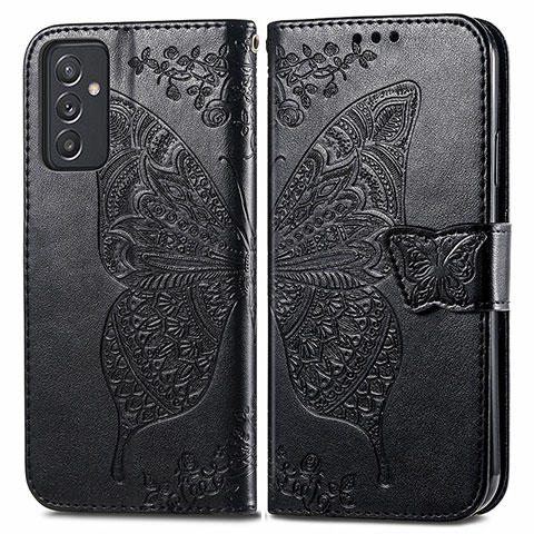 Custodia Portafoglio In Pelle Farfalla Cover con Supporto per Samsung Galaxy A15 4G Nero