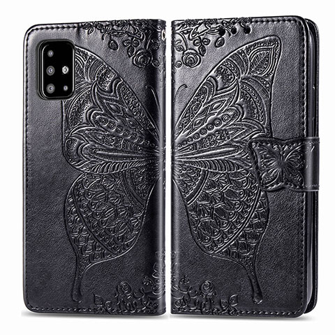 Custodia Portafoglio In Pelle Farfalla Cover con Supporto per Samsung Galaxy A71 4G A715 Nero