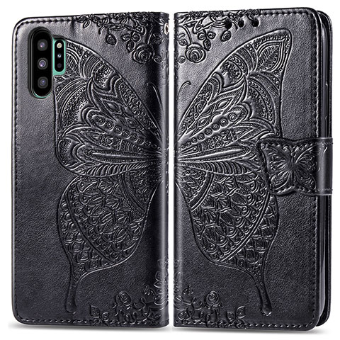 Custodia Portafoglio In Pelle Farfalla Cover con Supporto per Samsung Galaxy Note 10 Plus 5G Nero