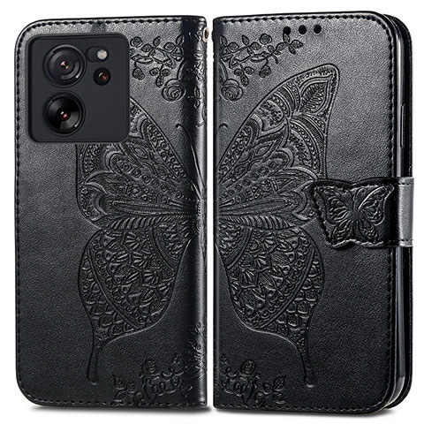 Custodia Portafoglio In Pelle Farfalla Cover con Supporto per Xiaomi Redmi K60 Ultra 5G Nero