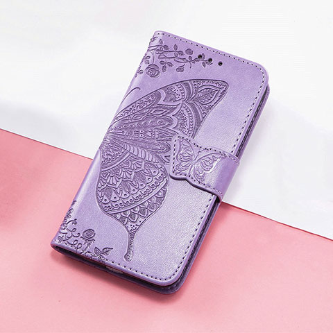 Custodia Portafoglio In Pelle Farfalla Cover con Supporto S01D per Huawei Honor Magic3 Pro 5G Lavanda