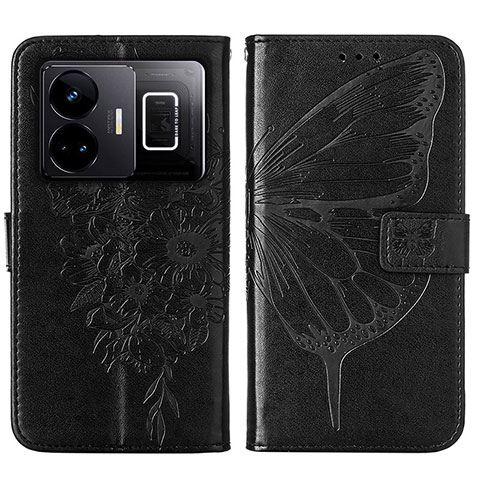 Custodia Portafoglio In Pelle Farfalla Cover con Supporto Y01B per Realme GT Neo5 240W 5G Nero