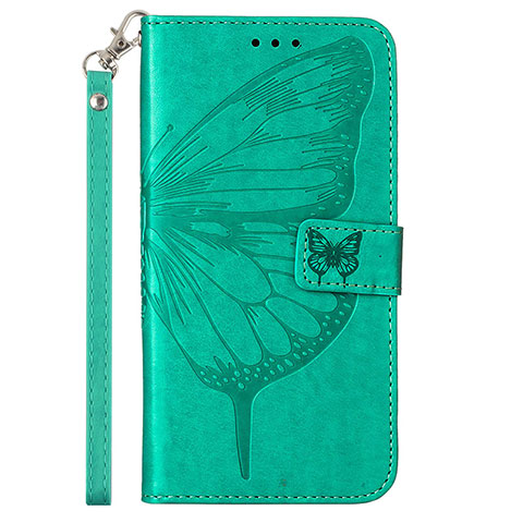 Custodia Portafoglio In Pelle Farfalla Cover con Supporto Y01B per Samsung Galaxy A23 4G Verde