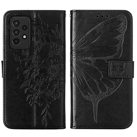 Custodia Portafoglio In Pelle Farfalla Cover con Supporto Y01B per Samsung Galaxy A33 5G Nero