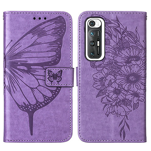 Custodia Portafoglio In Pelle Farfalla Cover con Supporto Y01B per Xiaomi Mi 10S 5G Lavanda