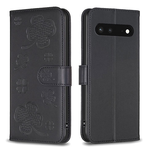 Custodia Portafoglio In Pelle Fiori Cover con Supporto BF1 per Google Pixel 7 5G Nero