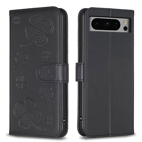 Custodia Portafoglio In Pelle Fiori Cover con Supporto BF1 per Google Pixel 8 Pro 5G Nero