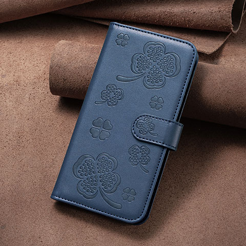 Custodia Portafoglio In Pelle Fiori Cover con Supporto BF2 per Oppo Find X6 Pro 5G Blu