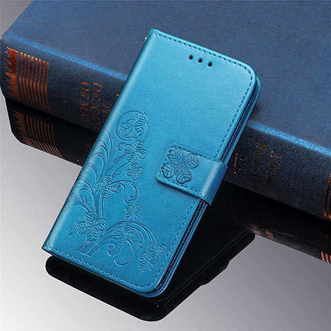 Custodia Portafoglio In Pelle Fiori Cover con Supporto L01 per Xiaomi Mi 11 Lite 5G Blu