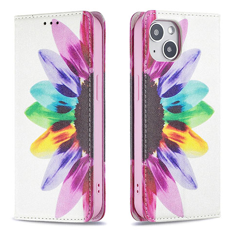 Custodia Portafoglio In Pelle Fiori Cover con Supporto per Apple iPhone 13 Colorato